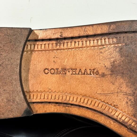 VGUC Rancourt & Co. x Cole Haan Cap Toe Derby Black Calf Maine USA 11 Wide E - Picture 9 of 13